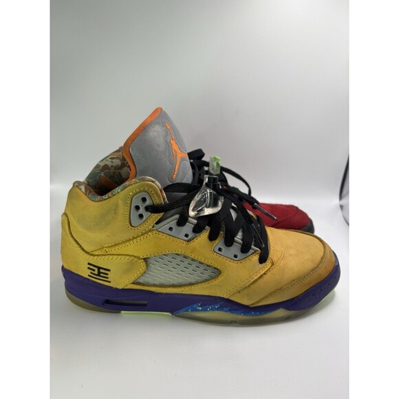 Jordan Men\'s Air Jordan Retro Multicolor Suede Shoes Size 6Y main image 11